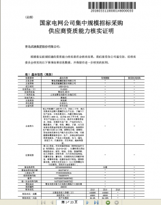 国网入围