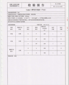 产品检验报告