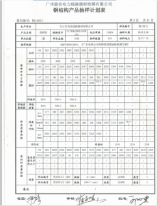 产品检验报告