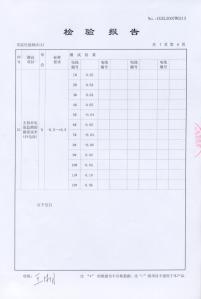 产品检验报告