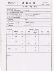 产品检验报告