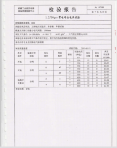 产品检验报告