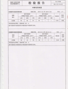 产品检验报告
