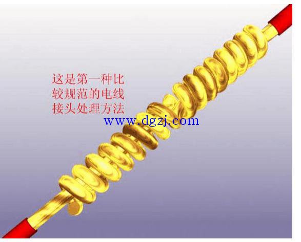 
        	十平方電線對接法圖解 
直接對接，如果是軟線就上點(diǎn)錫，如果是硬線就扭在一起就好了，至于套管對接，這個(gè)相信你找不到套管和壓線鉗啊，壓線鉗最小16平方才有模 
接法。注意：在家裝中是不應(yīng)有接頭的，特別是在線管內(nèi)更不能有接頭，如果有接頭也應(yīng)該是在電線盒內(nèi)