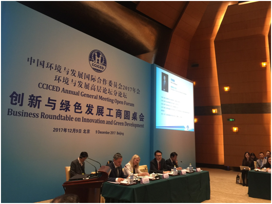 中国能源网┃日前，“环境与发展高层论坛——暨创新与绿色发展工商圆桌会”在北京钓鱼台国宾馆举行。本次会议由中国环境与发展国际合作委员会（简称国合会）举办