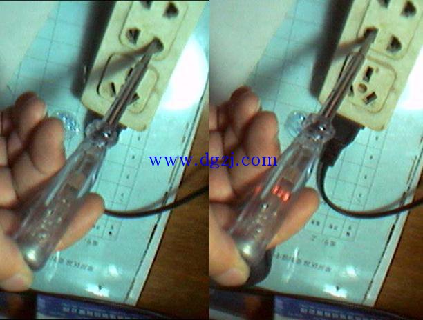 
        	測電筆的作用和正確使用方法 
作用：實驗用來識別火線和零線的 
用法：手一定要接觸電筆尾部的金屬體，絕不允許接觸筆尖金屬。氖管發(fā)光為火線，氖管不發(fā)光為零線
