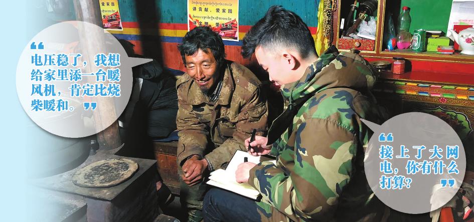 
　　記者在采訪玉麥鄉(xiāng)村民巴桑。王建君 攝

　　開(kāi)欄的話 東風(fēng)解凍，年味漸濃