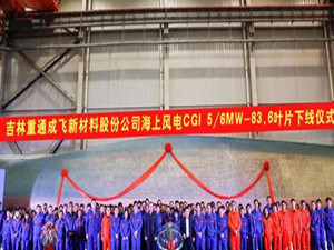 
                
	
                    
	日前，重庆通用工业集团旗下重通成飞公司开发的国内最长风电叶片在江苏如东基地成功下线。这标志着重庆企业在绿色装备制造方面取得新突破