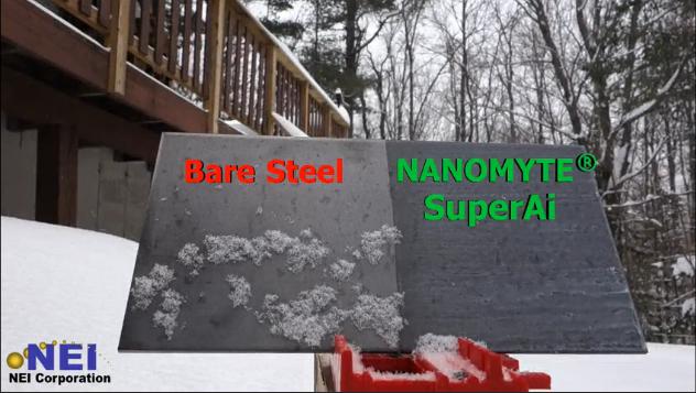  　　NANOMYTE®SuperAi是一种纳米复合材料涂层,防冰属性传递给底层的衬底。表面处理过的超级ai会减少冰的附着力(高达60%)，从而防止冰的形成