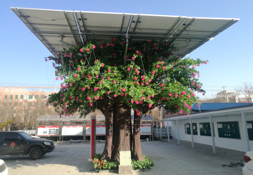 光伏树休闲区域　　什么是“光伏树”？就是将各种树的造型和光伏组件结合，制成的仿生型独特光伏发电产品。&nbsp;　　光伏树是十一科技自主研制的一款绿色生态光伏发电系统