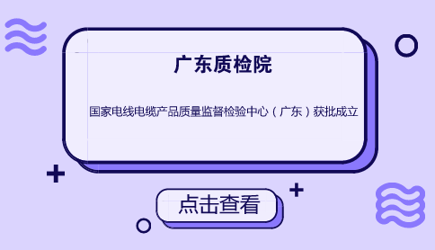 　　【中国仪表网 仪表下游】近日，广东质检院筹建的国家电线电缆产品质量监督检验中心(广东)获质检总局和国家认监委批准成立。  　　国家电线电缆质检中心(广东)建设总投资7200万元，拥有实验室6200m2,检验检测设备546台套，设备原值5500万元