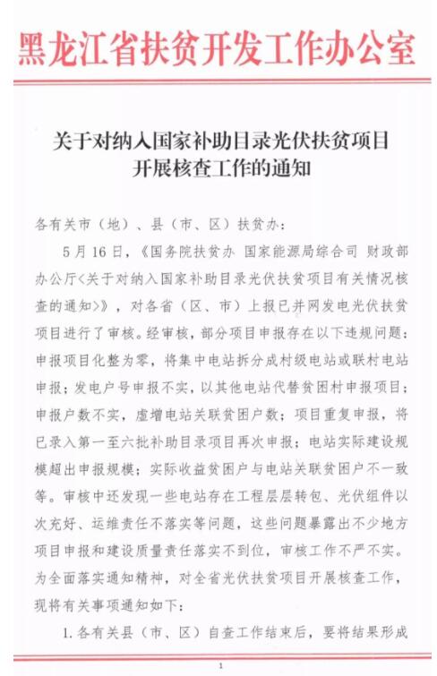 近日，黑龍江扶貧開發(fā)工作辦公室發(fā)布文件