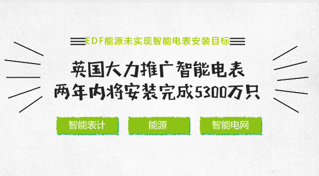 　　【中国仪表网 仪表产业】近日，法国电力集团能源公司(EDFEnergy)同意支付35万英镑的罚款，原因是未能在客户家中安装足够的智能电表。这是能源供应商首次因未达到智能电表目标而接受处罚