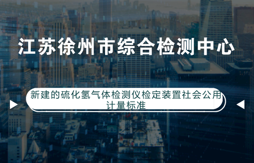 　　【中国仪表网 仪表标准】近日，江苏徐州市综合检测中心新建的硫化氢气体检测仪检定装置社会公用计量标准顺利通过考核获得计量标准证书，该中心成为淮海经济区范围内建立该项社会公用计量标准的检测机构，填补了淮海经济区该检测项目的空白。  　　江苏省社会公用计量标准考核组依据《中华人民共和国计量法》、JJF 1033-2016《计量标准考核规范》及相关计量法律法规的要求，从计量人员资质、实验室环境条件、仪器设备及JJF 1033-2016的符合程度进行了综合考评