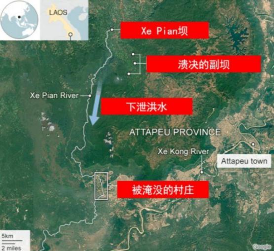 
	
                    
	【电缆网讯】北京时间7月23日晚9时，位于老挝南部阿速坡省的桑片-桑南内水电站大坝副坝发生溃决，导致下泄的50亿立方米洪冲毁下游6个村庄。连日大雨使事故水库的蓄水水位不断升高，大坝无法承受压力最终溃坝，初步统计，已造成131人失踪，约3000人无家可归